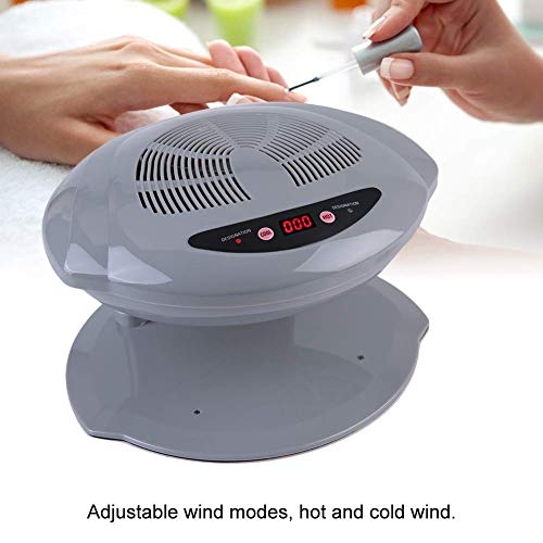 Professional Nail Dryer,Air Nail Dryer for Both Hands and Feet,400W Air Nail Fan Blow Dryer for Regular Nail Polish Automatic Cool Breeze Home and Salon Use Grey US Plug 110V