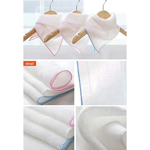 Angel-In-Moms [15 Packs] Natural Cotton 100% Soft Muslin Gauze Handkerchief, Face Washcloths, Makeup Remover Thin Towels, Wide Size 14 inch x 14 inch, Reusable Napkins Hankies Bath Towel (White)
