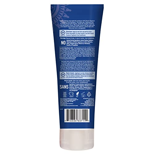 Desert Essence Fragrance Free Shampoo ? 8 fl oz ? Unscented Gentle Cleanser with Jojoba Oil, Green Tea & Comfrey ? Softens & Strengthens Hair, Adds Shine ? For Sensitive Scalps