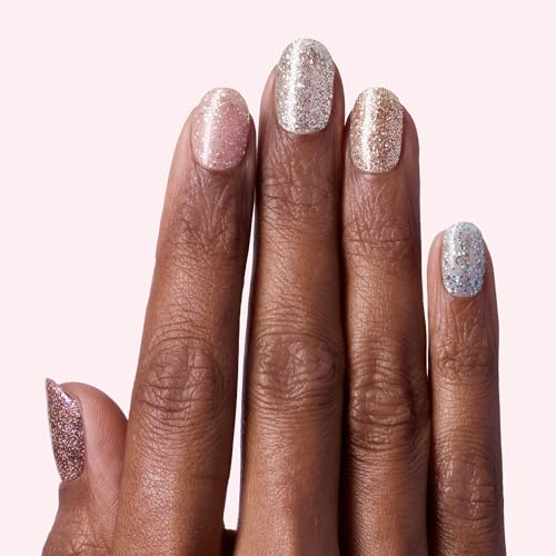 Dashing Diva Gloss Nail Strips 5-in-1 Kit - Best of Sparkles - UV Free, Chip Resistant, Long Lasting Gel Nail Stickers - Contains 110 Wraps, 5 prep Pads, 2 Files