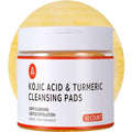 Turmeric Kojic Acid Cleansing Pads: Skin Brightening Turmeric Face Scrub Pads ? Gentle Turmeric Facial Pad for Even Skin Tone, Radiant Complexion - Enrich Kojic Acid & Turmeric ? 50PCS