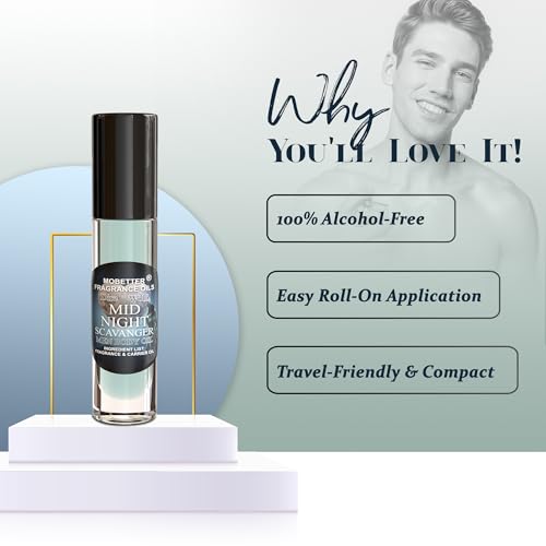 MOBETTER FRAGRANCE OILS Dire Wolf Midnight Scavanger Men Body Oil 0.33 Oz Roll On, Glass Bottle, Long Lasting, Travel Size