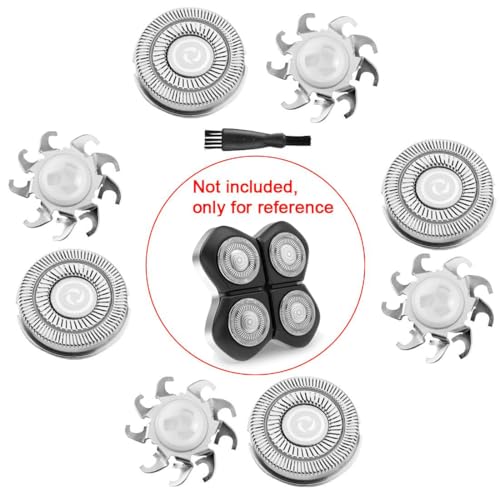 4PCS Double Ring Replacement Blades Compatible with FREEBIRD Flexseries Pro Head Shaver