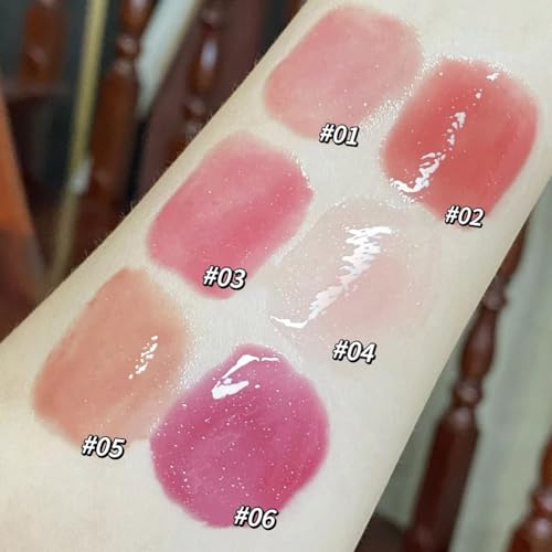 3 Colors Hydrating Lipstick Set, Sweet Heart Shape Glossy Finish Lipstick, Moisturizing Tinted Lip Balm, Long Lasting Vivid Color Lip Makeup for Girls (B)