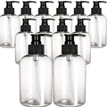 Plastic Empty Soap Dispenser Clear Bottles with Black Pump for Kitchen and Bathroom (Clear)