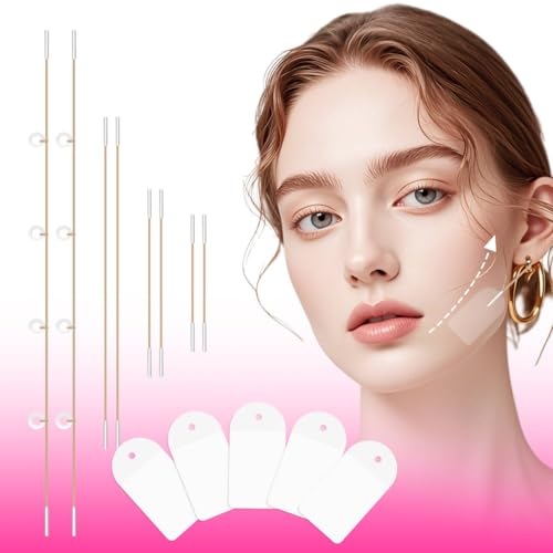 Face Lift Tape Invisible with String ? 100 PCS Neck Tape Lifting Invisible for Instant Lifting Eye Brow Wrinkles, Ultra-Thin Facial Lifter, Facelift Stickers for Special Events & Makeup-Friendly Use