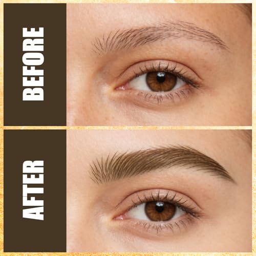 Eyebrow Pen and Brow Gel Clear - Eyebrow Pencils for Women with Natural Hair Like Strokes, Eyebrow Makeup for All-Day Defined, Waterproof, Smudge-proof, Black Brown