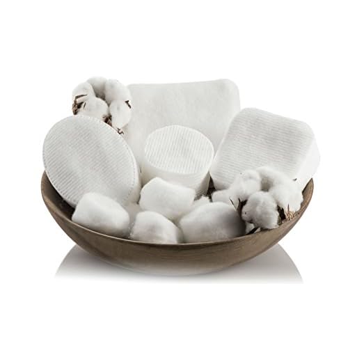 AnnaLisa large 100% Pure Combed Cotton Aloe Vera Pads for Makeup/Nail Polish Removal |120-Piece Italian Ovals Facial Cleansing | 3 Packs of 40 Hypoallergenic & Absorbing Cotton Ovals