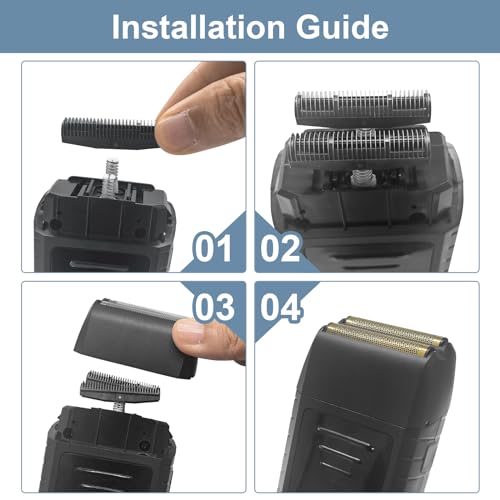 2 Pack Shaver Replacement foil Compatible with Wahl 5 Star Series Vanish Shaver 8173-700,Black