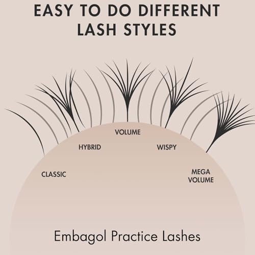 100 Pairs Practice Lashes Kit for Eyelash Extensions Training Strips Training Lashes for Lash Mannequin Head Lash Extension Supplies Beginner Friendly