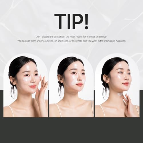 Collagen Hydrogel AntiWrinkle Deep Face Mask 10 EA Ultimate Hydration, Improves Skin Texture, Affordable Luxury, Glowing Skin, Reduces Fine Lines & Wrinkles, Made in Korea OHMYPURE (10, Deep Collagen)