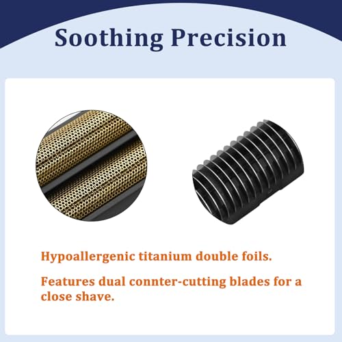Professional Black Shaver Replacement Foil and Cutters Compatible with BaBylissPro FXONE Shaver (blue)