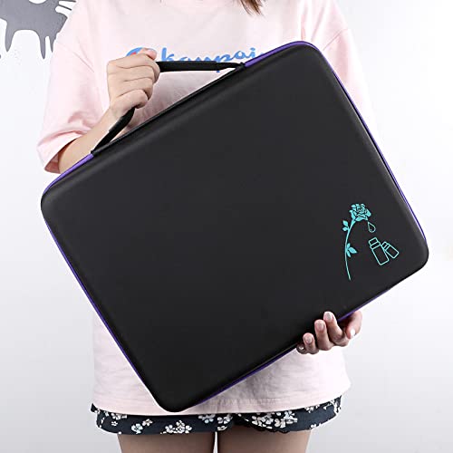 Hipiwe 120 Bottle EVA Essential Oil Storage Carrying Case Hard Shell Exterior Essential Oils Organizer Holder Traveling Bag with Foam Insert, Holds 5ml 10ml 15ml Essential Oils
