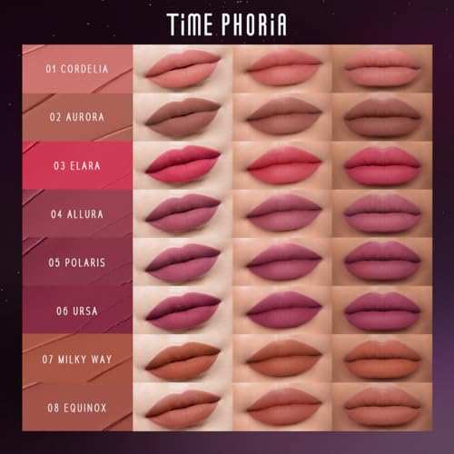 Nebula Velvet Lip Cream, 09 Helion Deep Berry Red Color, Velvet Matte Finish, Lightweight Non-Drying Soft Cream Texture, Blurs Lip Lines, High Pigment Transfer-Proof Long-Lasting Lip Tint