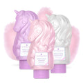 Glimmer Wish Premium Unicorn Shampoo + Conditioner + Body Wash, Vanilla Cotton Candy Scent, Dermatologist Tested, Sulfate & Sulfite Free, Paraben Free, PEG & EDTA Free, 100% Vegan, Cruelty & Gluten
