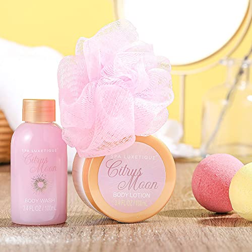Spa Luxetique Robe and Slippers Spa Set Women, Christmas Mothers Day Gifts, 6pcs Flannel Soft Bath Robe, Bath and Body Works Bath Sets with Slippers, Body Lotion, Bath Bombs, Robe Sets for Women