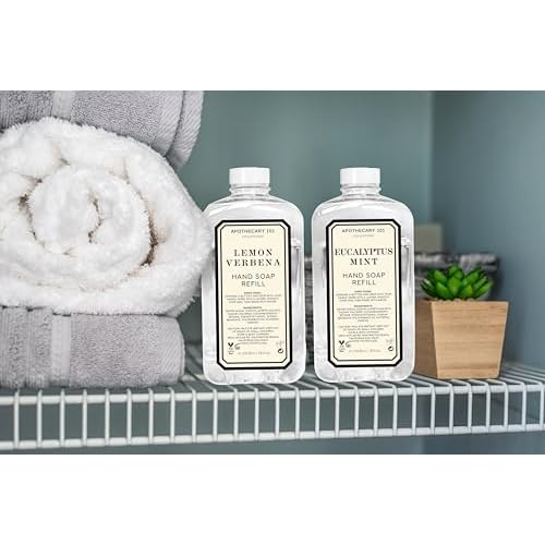 Apothecary 101 Collections | Hand Soap Refill | Home and Body Company | 78oz x 2 | Lemon Verbena & Eucalyptus Mint