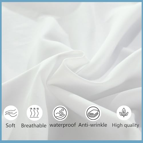 Premium Reusable Massage Table Sheets Bed Cover 75 x 31.5 Inches with Face Hole, Fitted Table for Master Massage, Mat for Esthetician, Waterproof, Oilproof, Machine Washable (White, 75 x 31.5 Inches)
