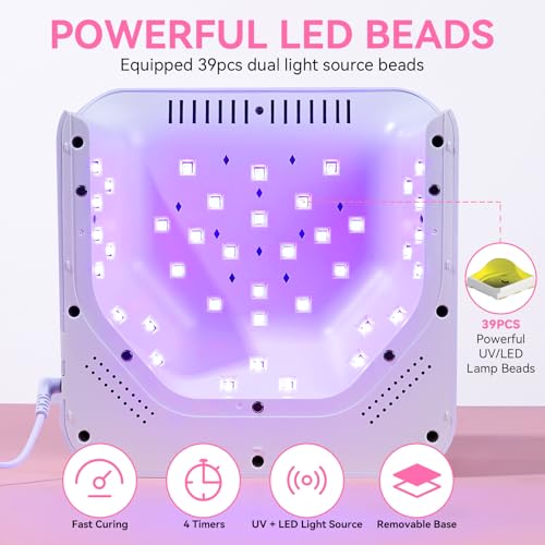 Makartt UV Nail Lamp: 30W Gel LED Light with 4 Timers, LCD Display, Auto Sensor, and Fast Curing for Gel Polish, Professional Nail Dryer for Home and Salon Manicures Pedicure