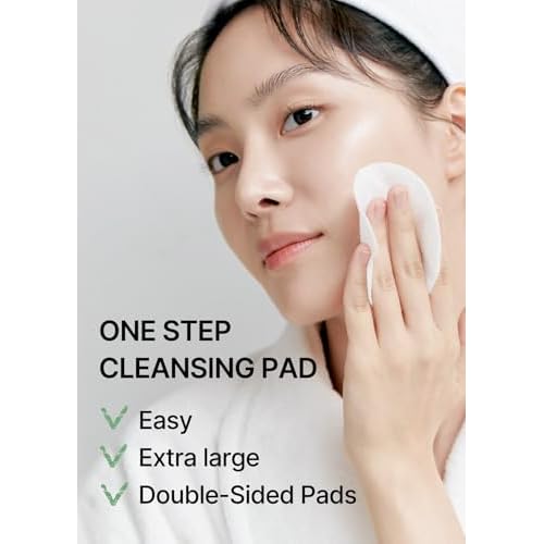 celimax One Step Mild Cleansing Pad (60pads) | Easy One-step Makeup Remover, Cleansing Water Pads, Big Size, Face Wash Cleanser, Hydrating, Soothing, Moisturizing, Korean Daily Skincare