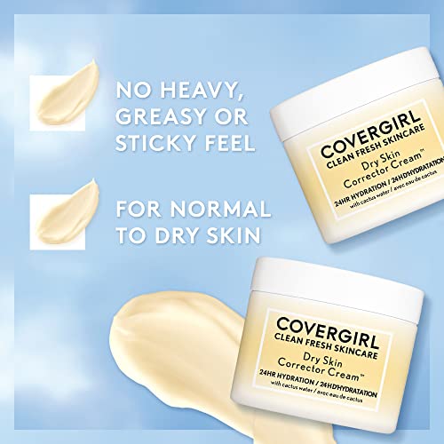 COVERGIRL Clean Fresh Skincare Dry Skin Corrector Cream, Shelf Pack of 2