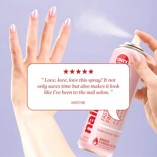 Onyx Professional Nail Polish Dryer, 7.5 oz - Rapid Drying, Fast Drying Spray, Salon Style Results Nail Dryer