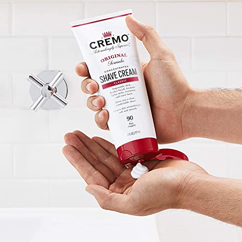 Cremo Barber Grade Original and Cooling Shave Cream, Astonishingly Superior Ultra-Slick Shaving Cream for Men, Fights Nicks, Cuts and Razor Burn, 6 Fl Oz, 2 Pack