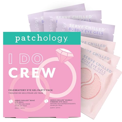 Patchology Hydrating Under Eye Gel Patches ? I Do Crew Bridesmaid Gift Set with Ros? & Bubbly Serve Chilled Eye Masks (6 Count) ? Cooling, Depuffing Skincare for Bridal Prep, Gifting & Self-Care