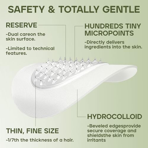 Microdart Hydrocolloid Acne Patch 24 Counts,Pimple Patch Hyaluronate Acid & Salicylic Acid Pimples Overnight for Deep, Early and Hidden Blemishes