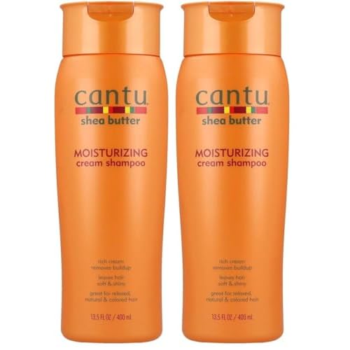Cantu Moisturizing Cream Shampoo with Shea Butter, 13.5 fl oz (Pack of 2)