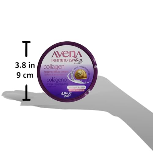 Avena Instituto Espanol Collagen Regeneration Cream,Softens & Moisturizes,Skin Repair Formula,6.8 Fl Oz each,.,(Pack of 4)