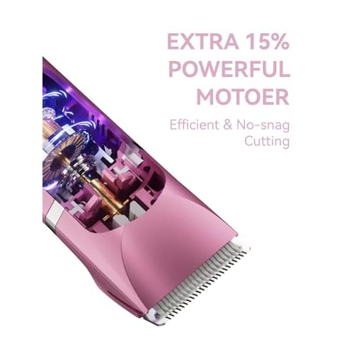 Pubic Hair Trimmer for Women-Unibono Bikini Trimmer, Replaceable 3-in-1 Electric Razors for Women, Electric Shaver in Poweverful Motor, Waterproof Personal Trimmer for Body Hair (Rose Red, RR-1)