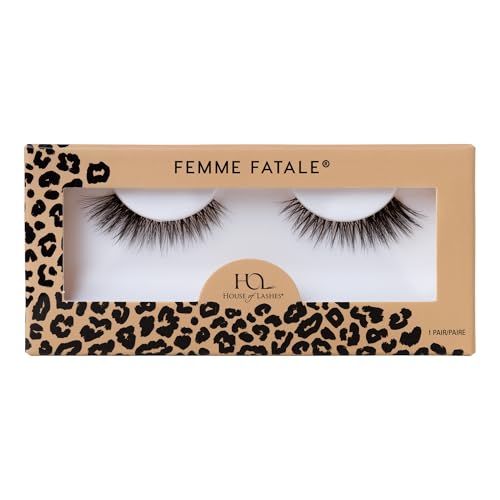 House of Lashes Femme Fatale Weightless and Flexible False Lashes, 3D Faux Mink Eyelash Extensions, Natural and Full Lash Line, Sultry Cat Eye Effect