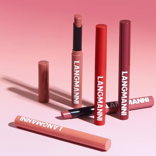Matte Lipstick for Women Lipstick Matte Set with Retractable and Long-Lasting Pigmented Lip Sticks for Smoothly Lip Makeup (6 Pcs Dark Color Series)