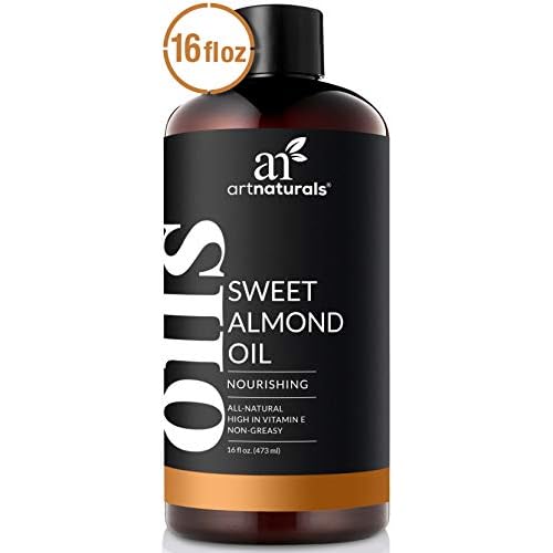 artnaturals Premium Sweet Almond Oil - (16 Fl Oz / 473ml) - 100% Natural & Pure ? Therapeutic Grade Unrefined Carrier and Massage Oil ? for Hair, Body and Skin or Diluting Aromatherapy Essential Oils