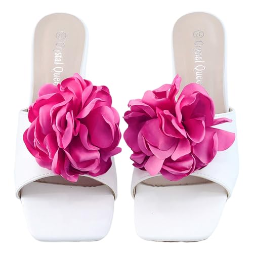 Bethynas Fabric Rose Flower Shoes Clips Lady Elegant High Heel Sandals Removable Floral Shoes Buckle Clips Charm Diy Shoes Decoration for Women