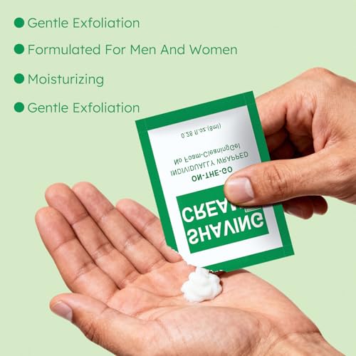 Travel Size Shaving Cream Bulk-Pack of 100,Individually Wrapped 8 ml/0.28 fl oz Mini Disposable Shaving Cream in Bulk for Hotel,Homeless,Shelter,Charity
