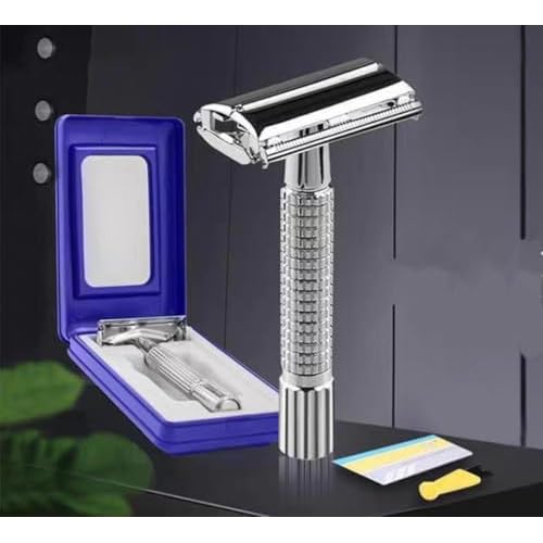 Double Edge Safety Razor for Men & Women Metal Razor With 10 Double Edge Safety Razor Blades- 2 Packs