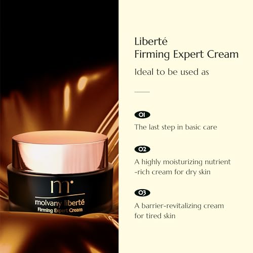 molvany liberte Firming Expert Cream - Rich firming cream targets deep wrinkles, sagging, and loss of elasticity with a dense, skin-hugging texture - Radiance care, Face lifting cream - 1.69 fl.oz