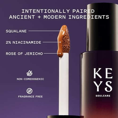 Keys Soulcare It's Like Skin 2-In-1 Concealer + Tint, Buildable Light-to-Medium Coverage Brightens & Blurs with Niacinamide & Squalane for Radiant Skin, Vegan, Cruelty-Free