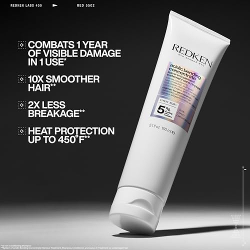 Redken Acidic Bonding Concentrate Mini Kit ? Strengthening Shampoo, Conditioner & Leave In Treatment for Damaged Hair, Reduces Breakage & Split Ends, Travel Size