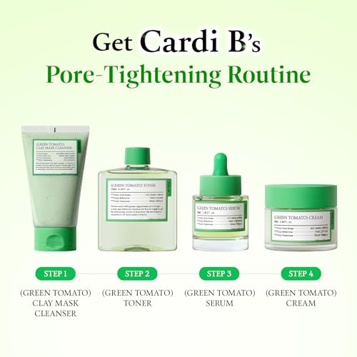 FULLY Green Tomato Cardi B's Pore Care Set, Pore Tightening, Pore Detox, Blackhead & Sebum Control, Vegan, Fragrance-Free, Korean Skincare Kit