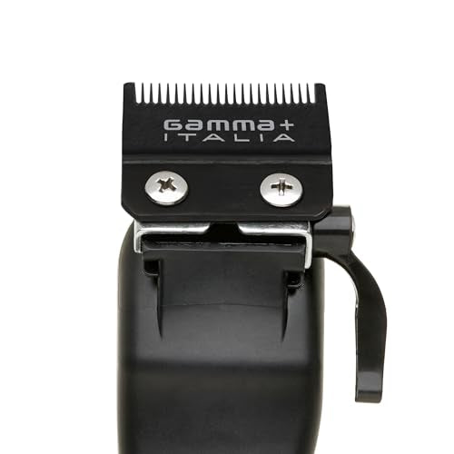 GAMMA+ Hair Clipper Fixed Moving Blade Replacement Black Diamond Carbon DLC and Gold Titanium