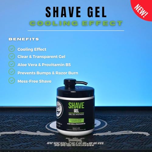Rolda Refreshing Shave Gel For Sensitive Skin - Clear Non-Foaming Shaving Gel for Men With Aloe Vera, Pro-Vitamin B5 (17.63oz | 500g)