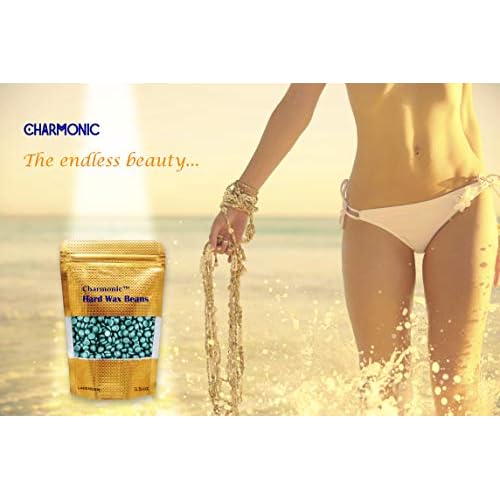 Charmonic 1.1 lb/ 500g Wax Beads, Hard Waxing Beads for Face, Eyebrow, Brazilian, Legs, Body and Bikini Hair Wax Removal, Wax Beans, At Home Waxing Kit for Women & Men