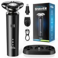 Electric Razor for Men, 2025 Magnetic Electric Shavers, IPX7 Waterproof Wet/Dry Mens Shaver, Smart LED Display & All-in-One Charging Base with Trimmers
