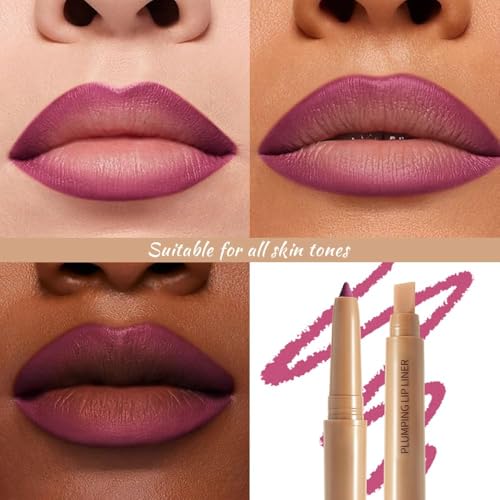Matte Lip Liner ? Dual-Ended Retractable Pencil with Silicone Smudger, Waterproof Long Wear Crayon for Flawless Contour & Plump Lips, Vegan Cruelty-Free Beauty for Everyday Elegance (03#, 1PCS)