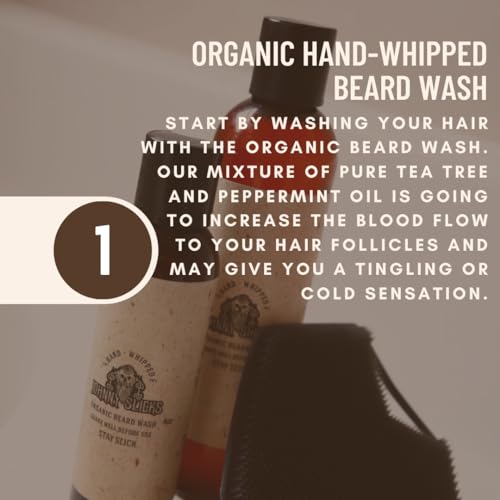 Johnny Slicks Hair and Beard Grooming Kit | Organic Pomade, Beard Oil, Beard Wash | USA Made, Veteran Owned (Anti-Itch, Anti-Dandruff, Promotes Growth), Original Scent
