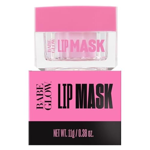Babe Original Babe Glow Fragrance-Free Lip Sleeping Mask for Softer Lips, Hyaluronic Acid & Antioxidant Infused for Smoother, Moisturized Lips, Unscented, Cruelty-Free¡¦
