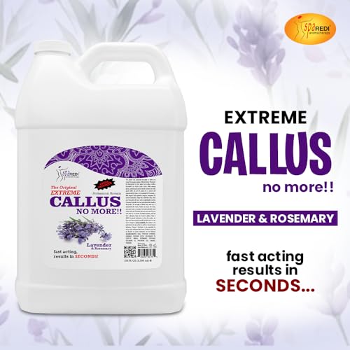 SPA REDI Callus Remover - Removes Toughest Calluses in Seconds and Smooths Dry Cracked Heels, Softens and Smooths Feet, Lavender & Rosemary - 128 Oz